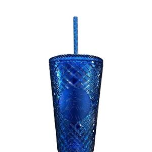 NWT Starbucks Blue Tumbler with Straw